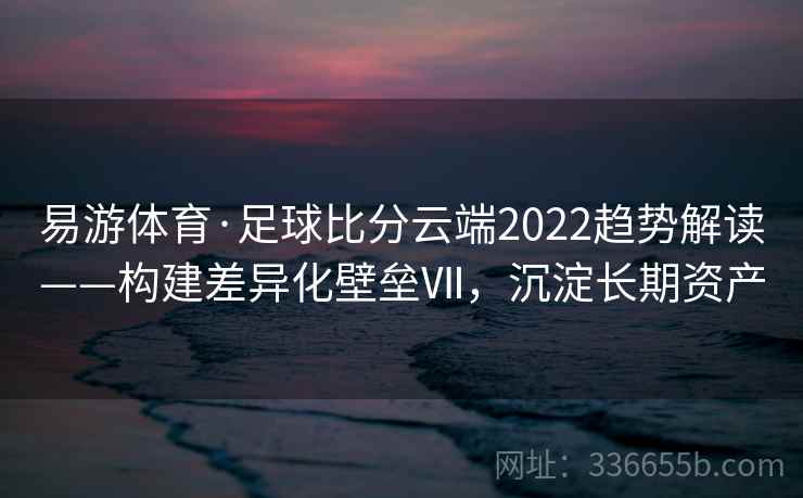 易游体育·足球比分云端2022趋势解读——构建差异化壁垒Ⅶ，沉淀长期资产