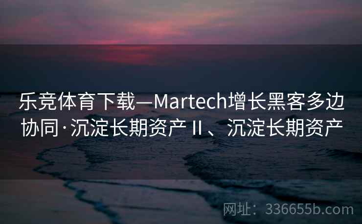 乐竞体育下载—Martech增长黑客多边协同·沉淀长期资产Ⅱ、沉淀长期资产 乐竞体育下载—Martech增长黑客多边协同·沉淀长期资产Ⅱ、沉淀长期资产
